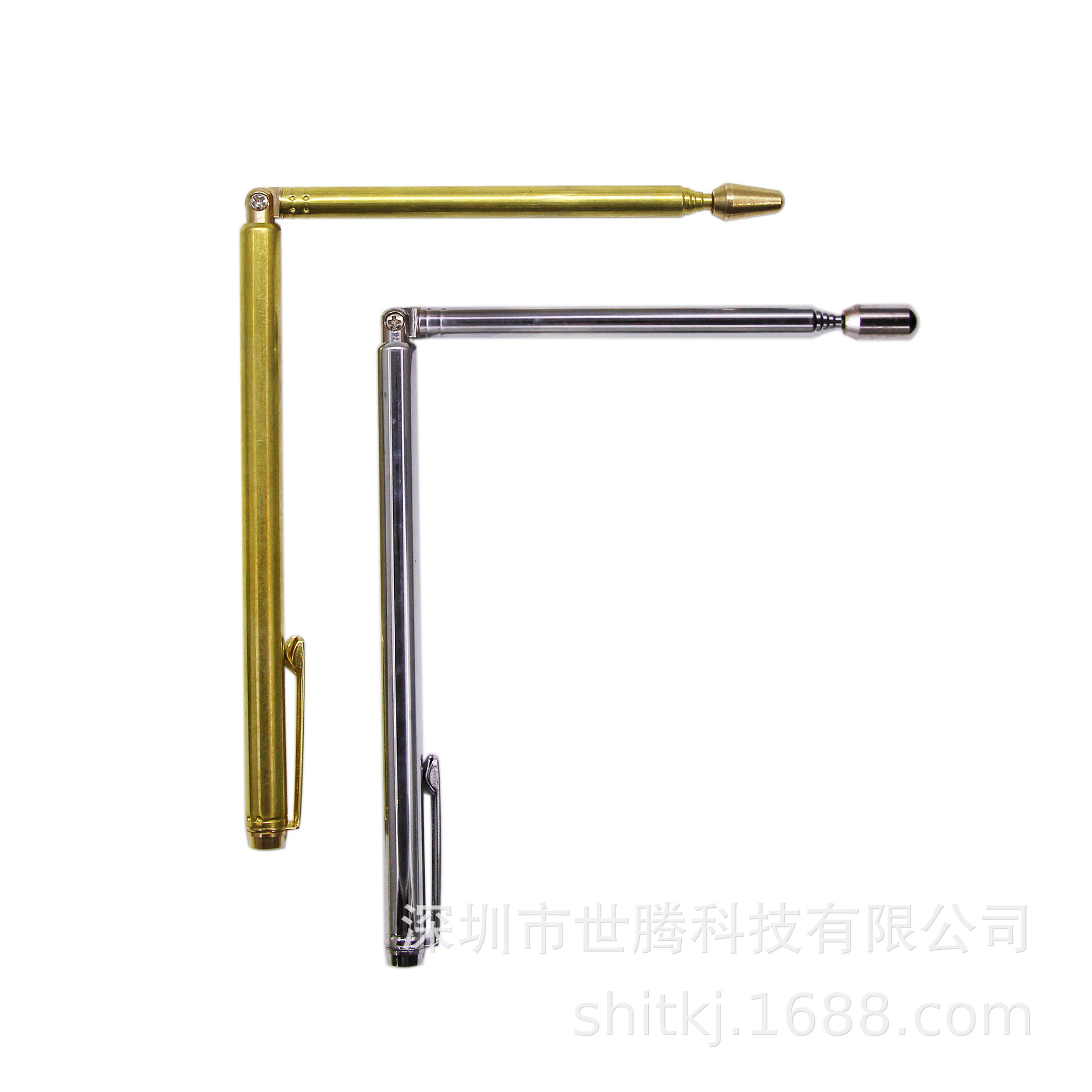 Manufacturers supply brass alloy stainless steel detection rod telescopic steering antenna dragon ruler pen detection rod