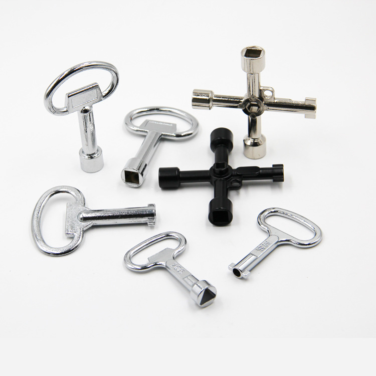 MS705 triangle four-corner key universal lock open distribution box lock open round lock key open