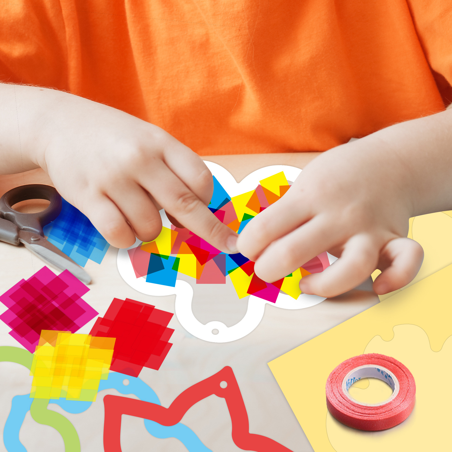 Amazon Children's Paper-Cut DIY Window Painting Decoration Classroom Party Pendant Children's Handmade Craft Set