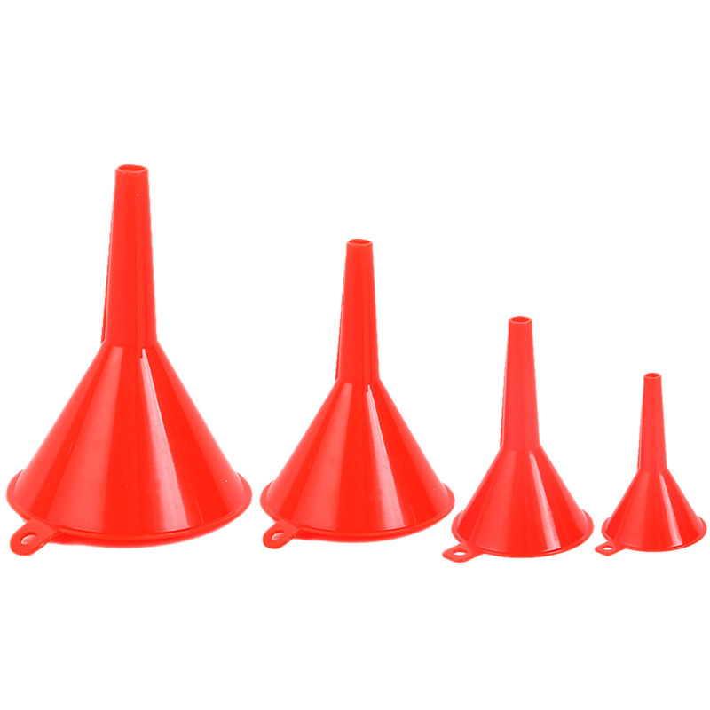 4-piece plastic funnel set with storage Rod portable household funnel multi-caliber liquid dispenser liquid oil leakage