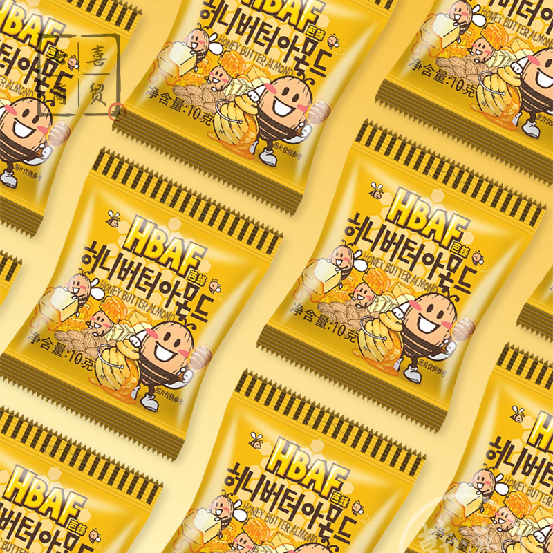 HBF bee honey butter almond almond almond almond nut mini sharing pack South Korea imported snacks