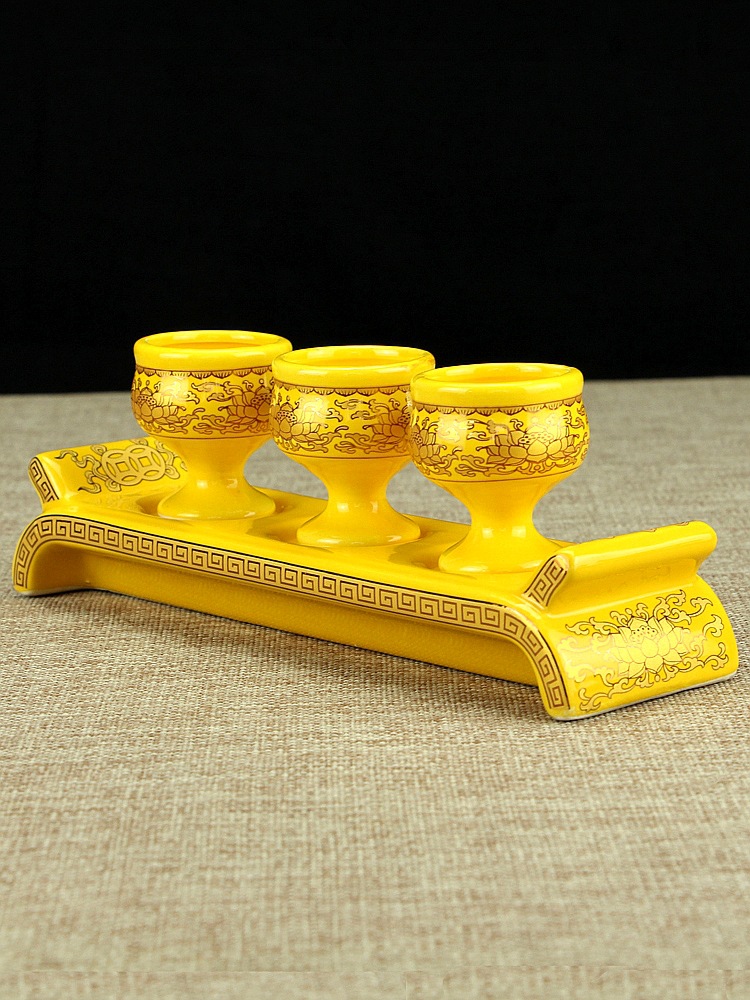 Ceramic Offering Cup, Fairy Wine Cup, God of Wealth Water Cup, Guanyin Lotus Water Supply Cup, God of Wealth Special Cup, Three Cups