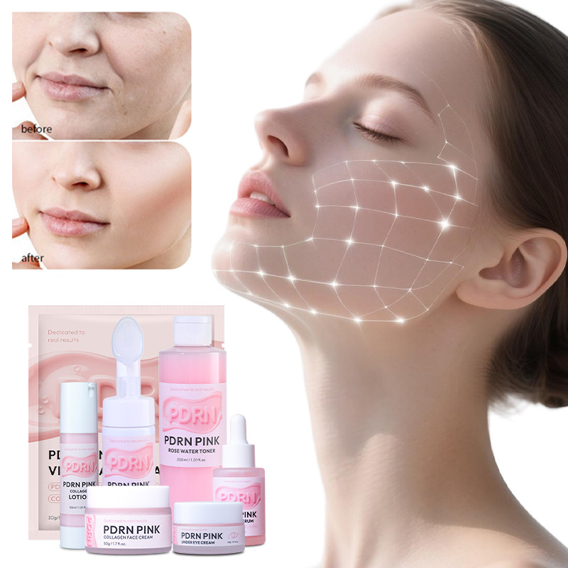 Cross-Border Skin Care Product Oem Processing Korean Molecular Grade Salmon Pdrn Collagen Mask Set Oem Customization