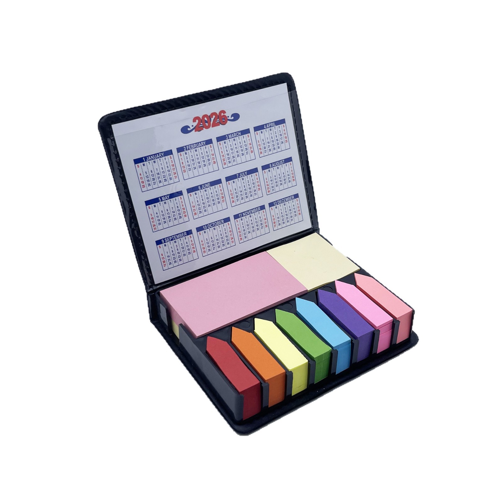 Cross-Border Supply of New Pu Note Box Office Sticky Note Stationery Set Gift Printable Logo Note Calendar