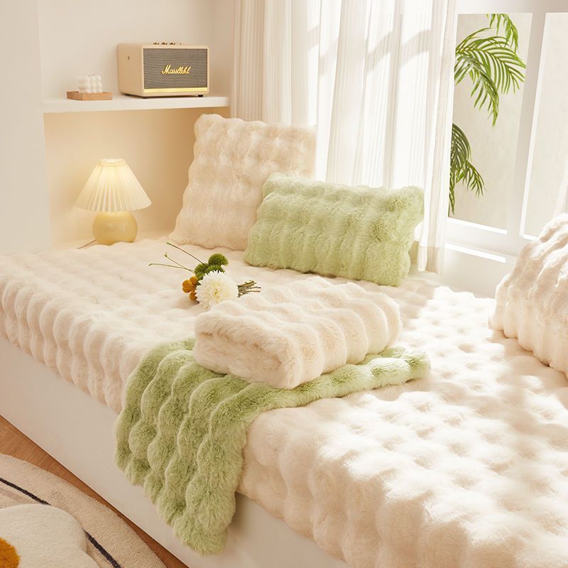 Толстый плюшевый мат для подоконника с антискользящей основой, новый нордический стиль, подушка для балкона татами