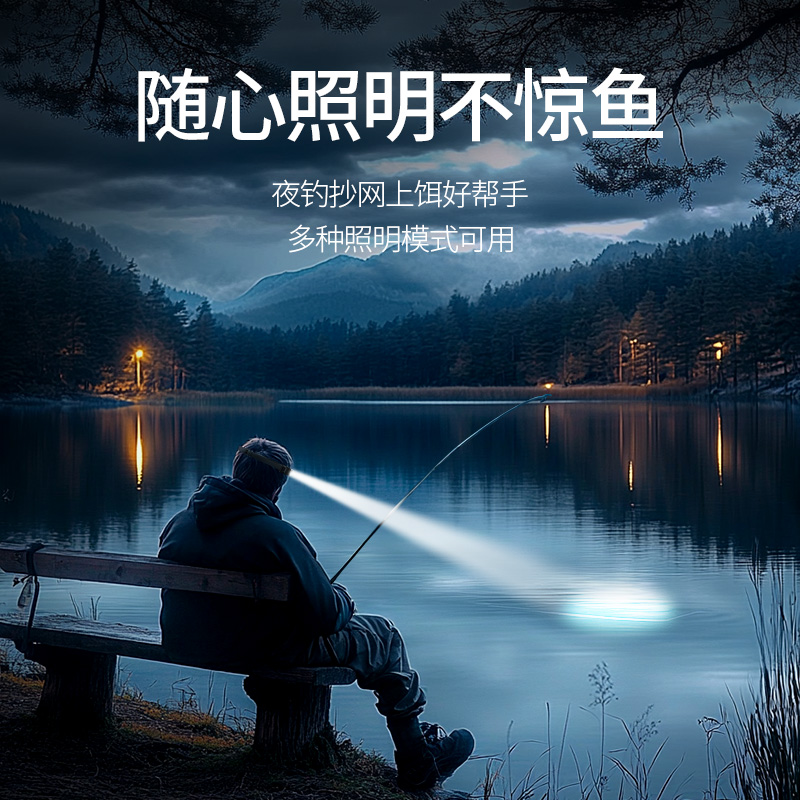 Headlamp Head-mounted Strong Light Charging Night Fishing Headlamp Fishing Special Super Bright Ultra Light Portable Sensor Lamp Long Endurance