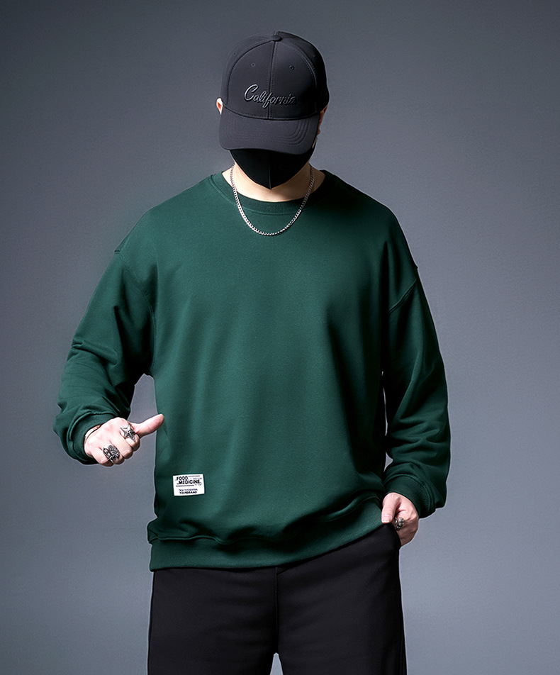 73667B-Apricot Woven Badge G568-Black-854 Round Men's Plus Size Casual Men's Wear