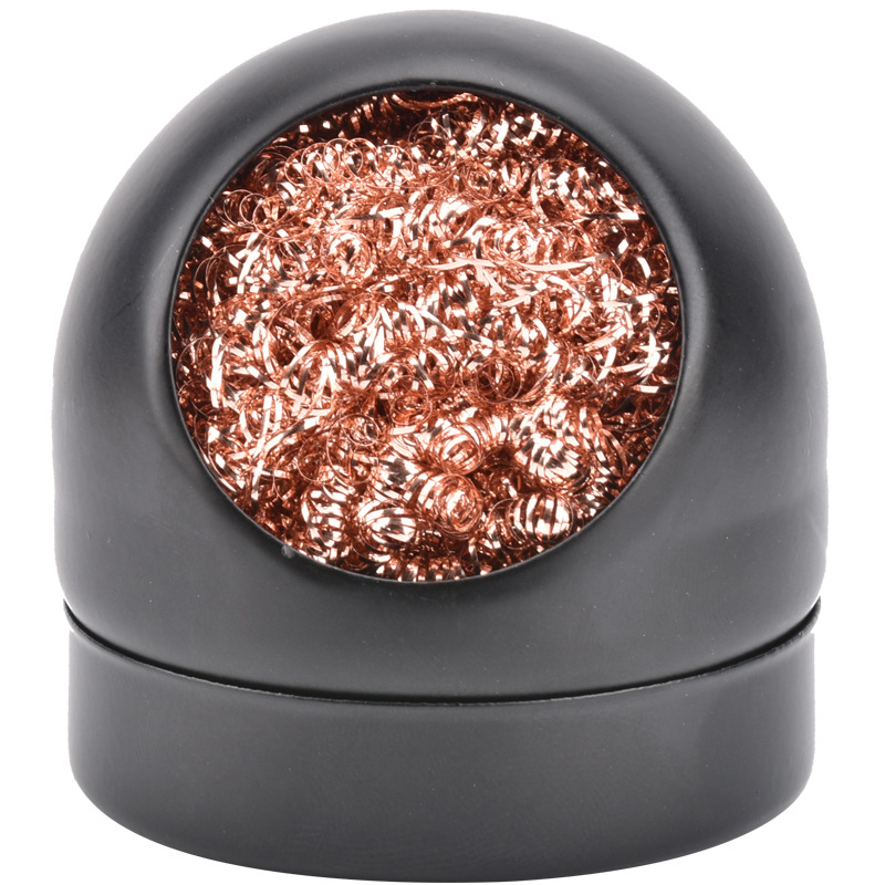 Electric soldering iron head cleaning ball welding cleaner wire ball welding Nozzle nozzle cleaning device tin removal net tin removal ball with base