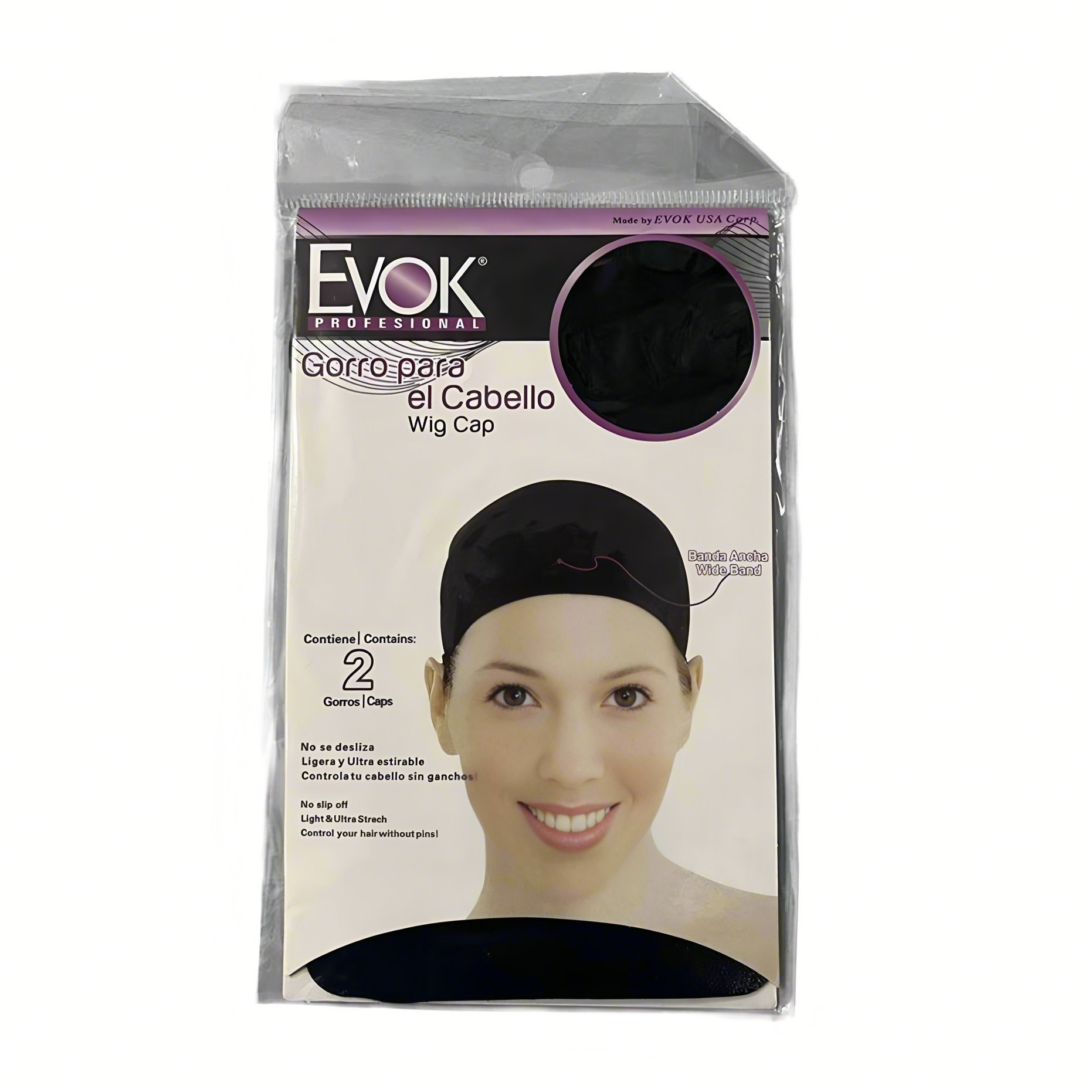 2 Pack EVK Paper Card Wig Hair Net Wig Cap Hair Pressure Cap Silk Stockings Hair Cap NYLON WIG CAP