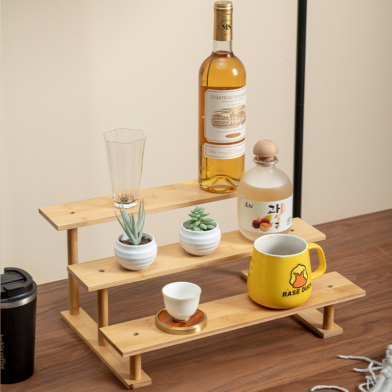 Simple flower rack windowsill fleshy bamboo multi-layer indoor living room desktop shelf balcony decorative shelf wholesale