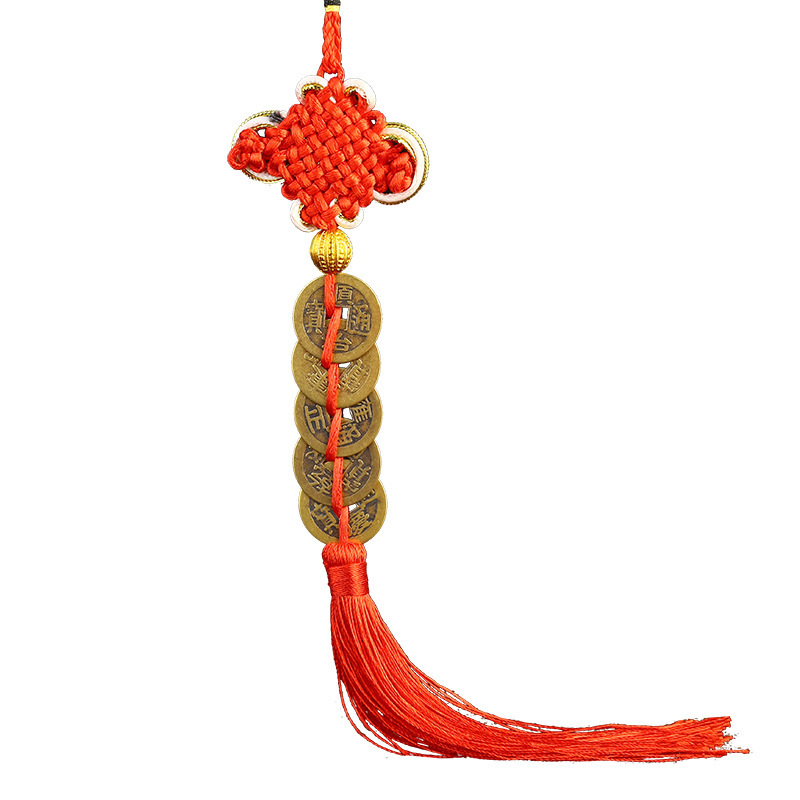 Copper gourd five emperor money wholesale Chinese knot gourd car pendant pendant tourist attractions stall