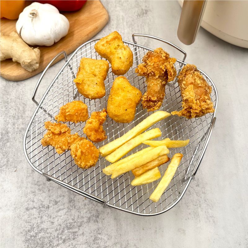 Аксессуары для гриля из нержавеющей стали для фритюрницы, решетка для пара, решетка для хлеба, квадратная решетка для гриля