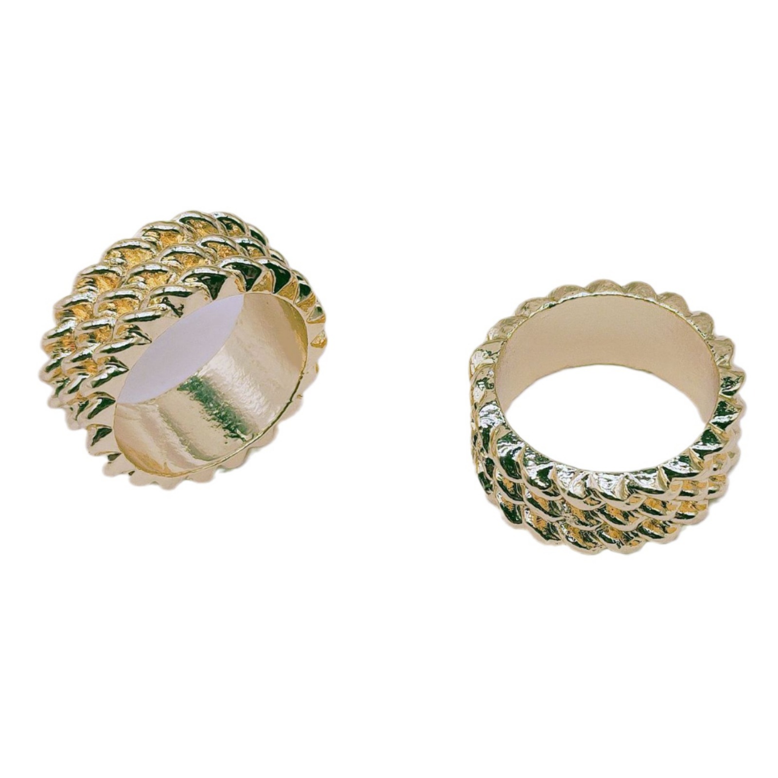 Korean style simple retro ring alloy silk scarf buckle twist hollow all-match personalized shawl buckle fashion jewelry for women