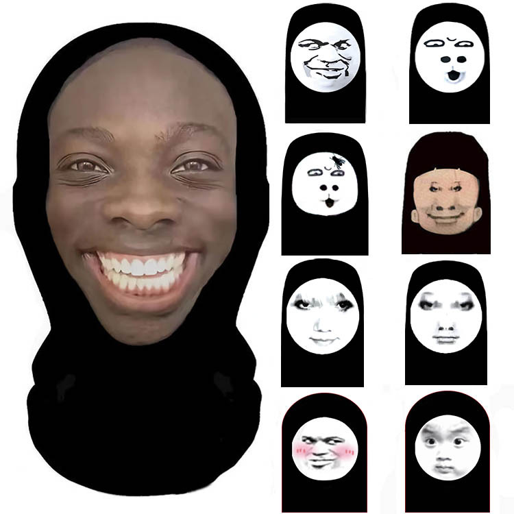 Забавная маска-шутка, головной убор, дышащая маска для защиты от солнца