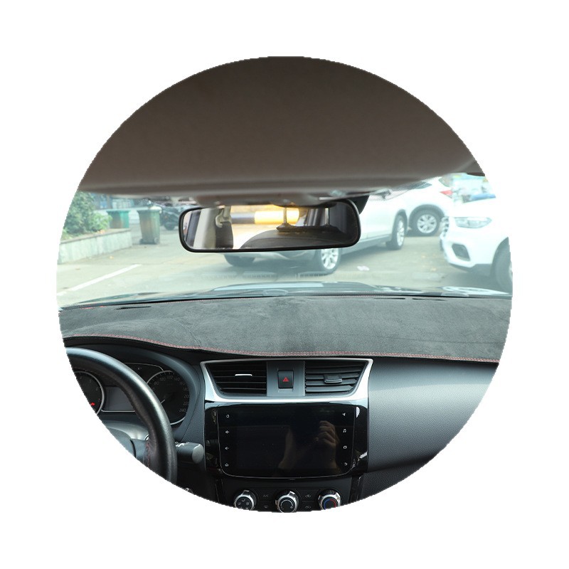 Directly Supplied from the Manufacturer, Heat-Insulating and Anti-Reflective Suede Dashboard Mat, High-Temperature Resistant and Light-Proof Mat, Silicone Anti-Slip Bottom Dust-Proof Mat