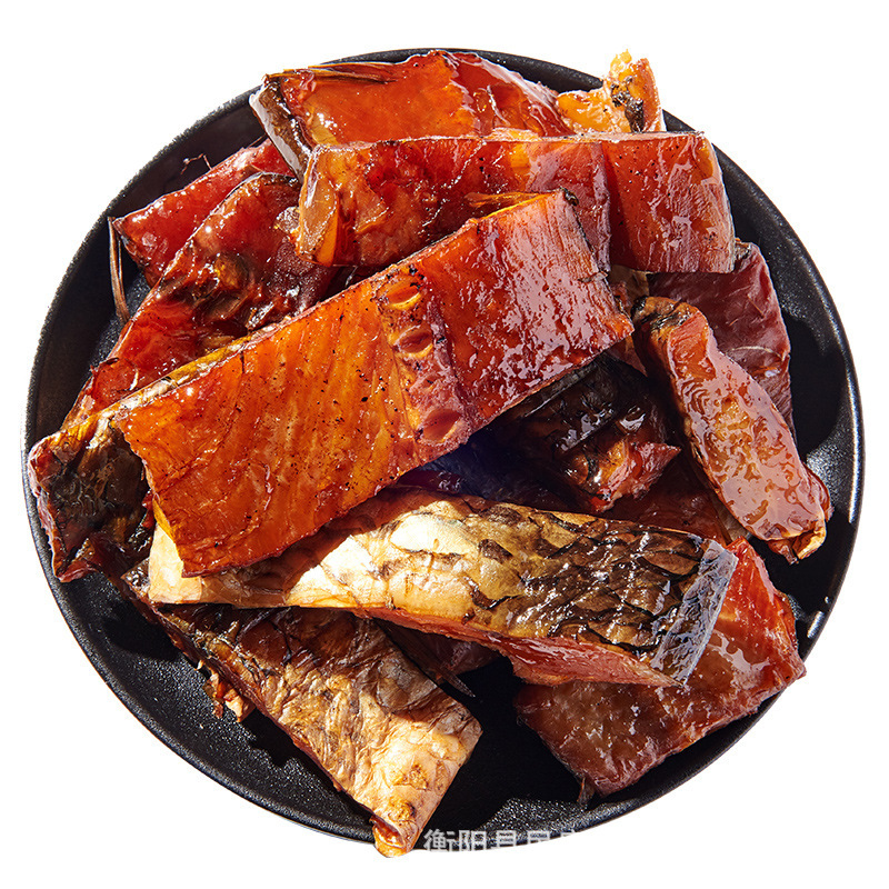 Smoked Cured Fish Hunan Specialty Wholesale Factory Farm-Made Smoked Cured Fish Cubes Middle Section Non-Air-Dried Fish Cured Fish