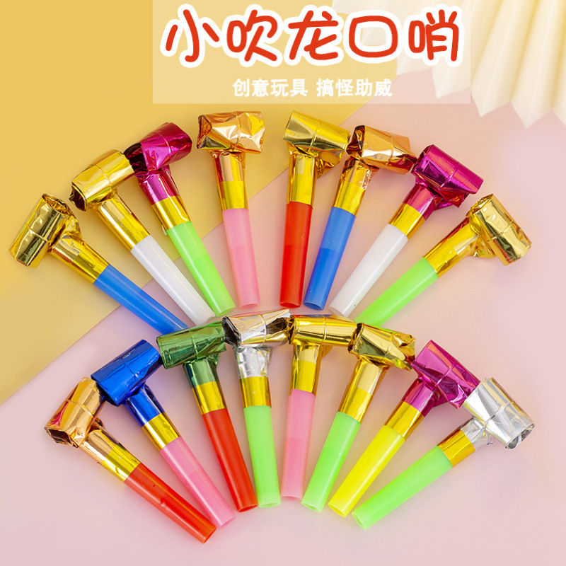 Creative Kidsren's Prizes, Cute Dragon Whistle, Telescopic Whistle, Blowing Roll, Baby Birthday Party Cheering Horn