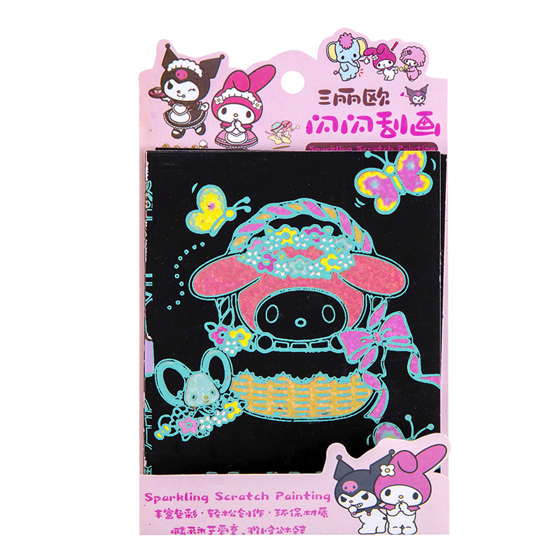 Creative cartoon sparkling scratch children's DIY graffiti painting scratch this set kindergarten small gift wholesale