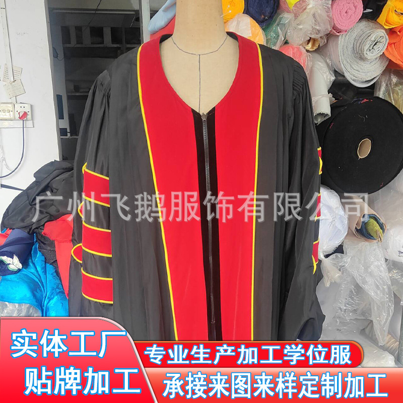 Doctoral Gown, Bachelor's Gown, Master's Gown, Supervisor's Gown, Principal's Gown, University Graduation Gown Customization, Custom Processing