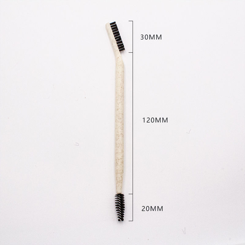 Waterproof Handy Gadget Suitable for Novices, Multi-Color Double-Ended Portable Ultra-Fine Bristle Spiral Head, Bendable Eyebrow Brush, Flat-Head Eyebrow Comb