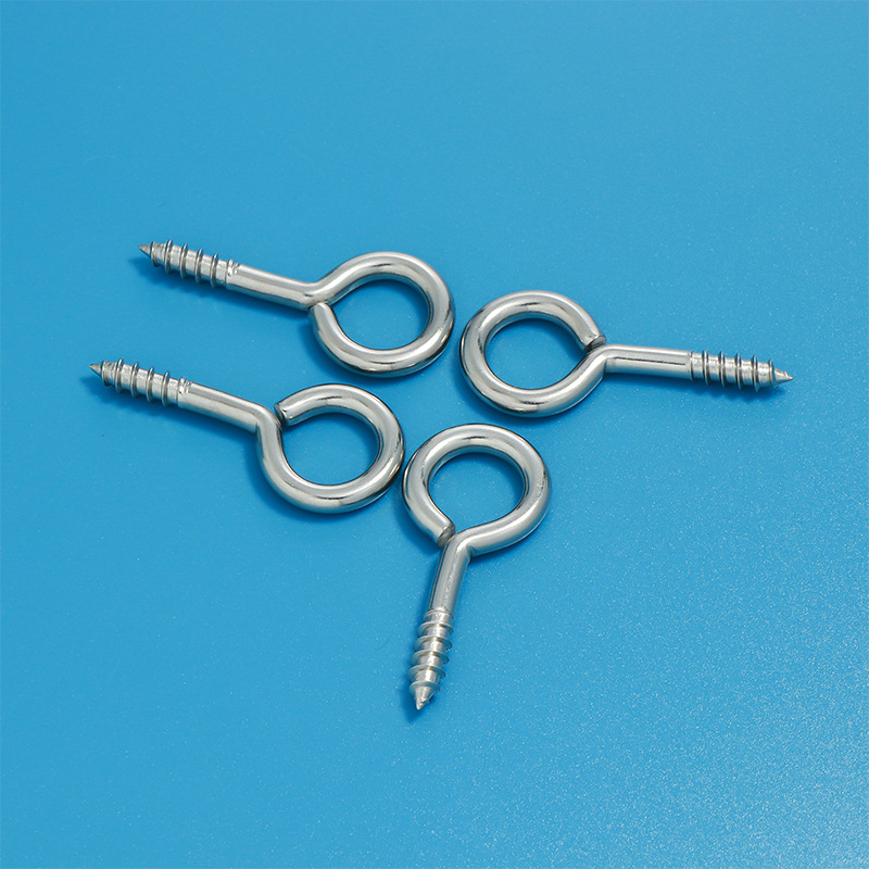 Factory spot 6.0*32*82 stainless steel self-tapping sheep eye ring hardware accessories ring lamp hook sheep eye hook screw