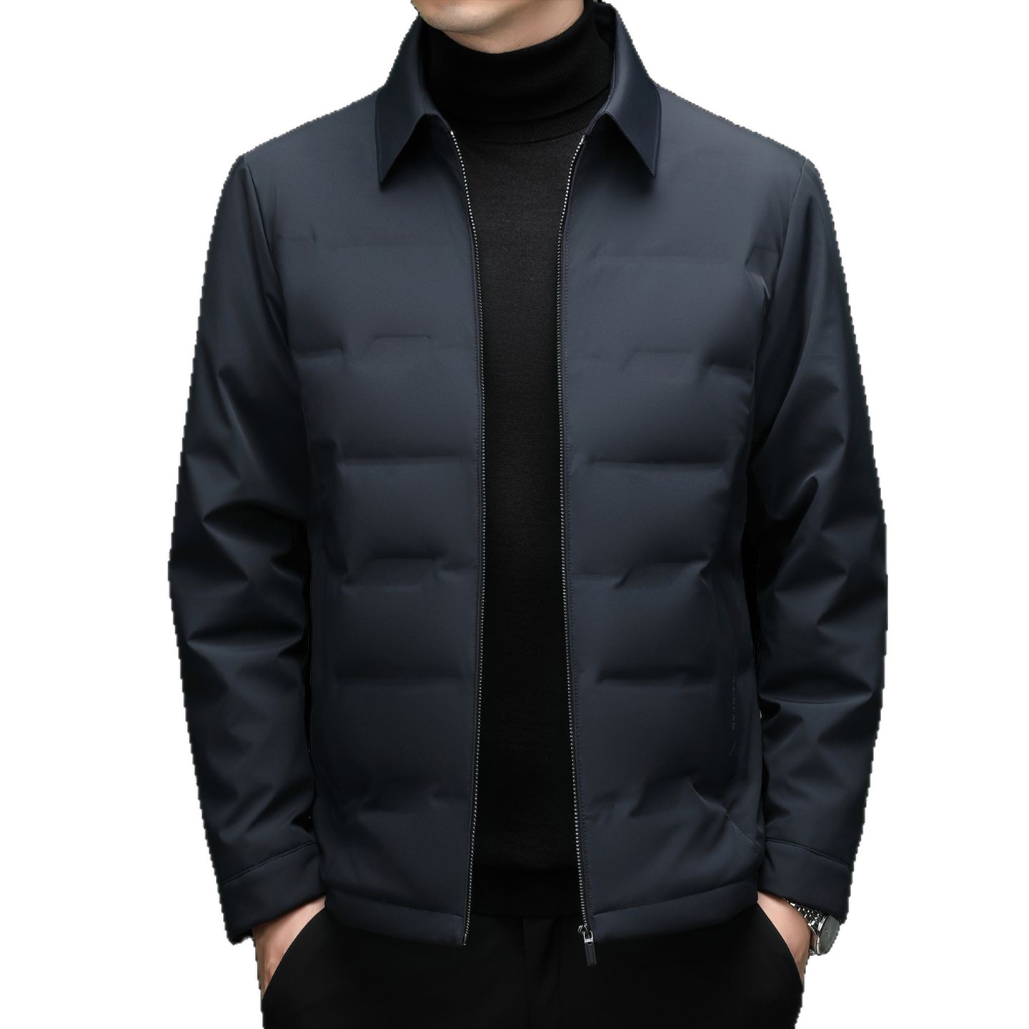 [New National Standard] 2025 Winter New Dad Wear 90 Velvet down Jacket Casual Business Cardigan for Middle-Aged and Elderly Men