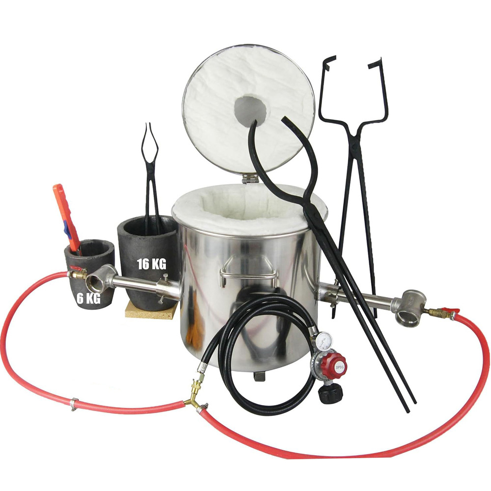 Печь для плавления металлов, небольшая печь для плавления золота, газовое соединение, производство из нержавеющей стали, легирование алюминия, в комплекте зажим