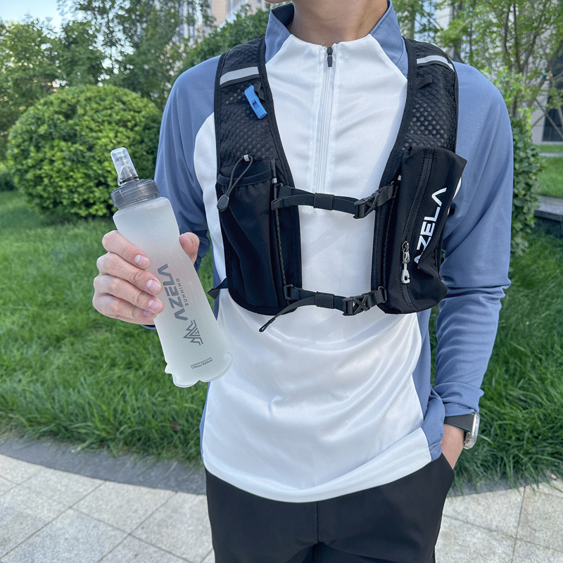 Azera soft water bottle outdoor sports silicone water bag foldable running mountaineering 500ML pocket portable water bag