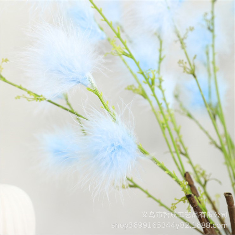 Scandinavian Home Decoration Simulated Single Branch Elegant Dandelion Fake Flower Living Room Home Decoration Simulated Hand-Held Bouquet