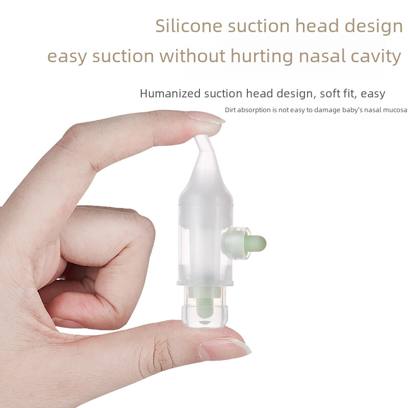 Baby Nasal Aspirator Silicone Pump Type Anti-Reflux Nasal Aspirator Cartoon Bear Nasal Aspirator Factory Direct Sale