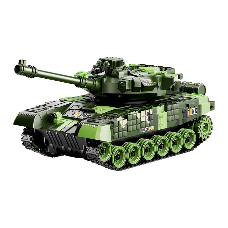Children's remote control car tank big toy armored crawler model car can fire electric car boy birthday gift