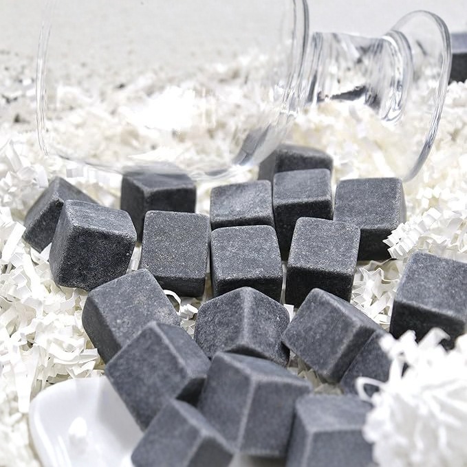 Whisky stones whisky ice wine stone in stock hot sale frozen rock stone ice block granite stone