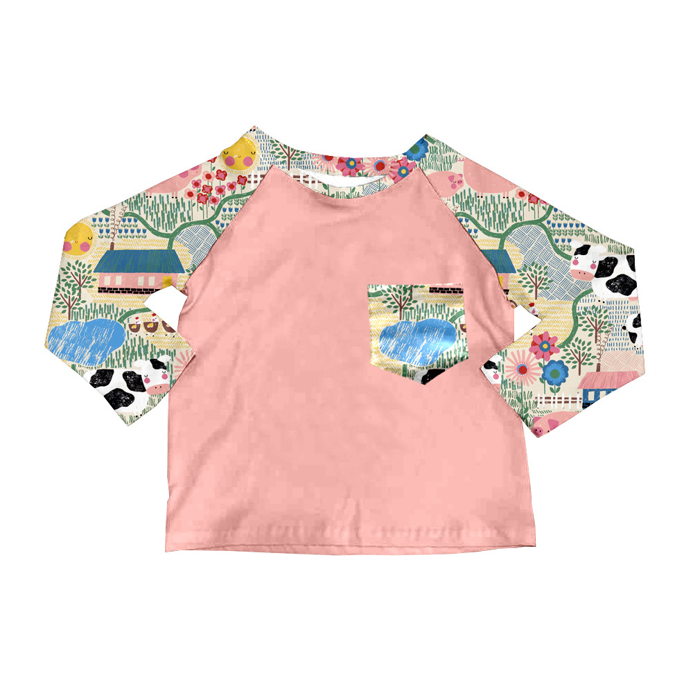 Бутиковая детская одежда, принтованные длинные рукава, креативный осенний наряд на заказ