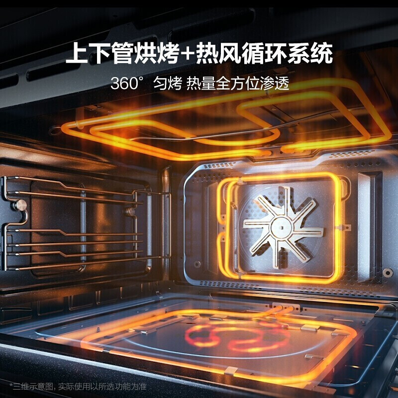 Midea BG5050W embedded micro steaming and frying all-in-one machine RS5 50L large capacity R5 smart