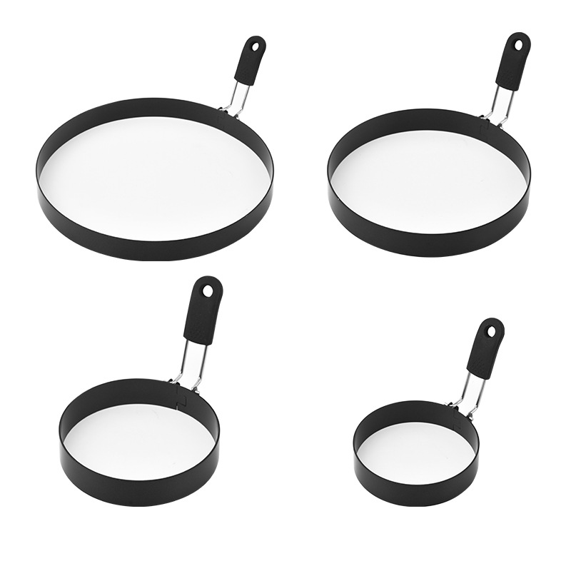 Factory wholesale stainless steel egg omelette household round fried egg steamed fried egg mold kitchen baking tools