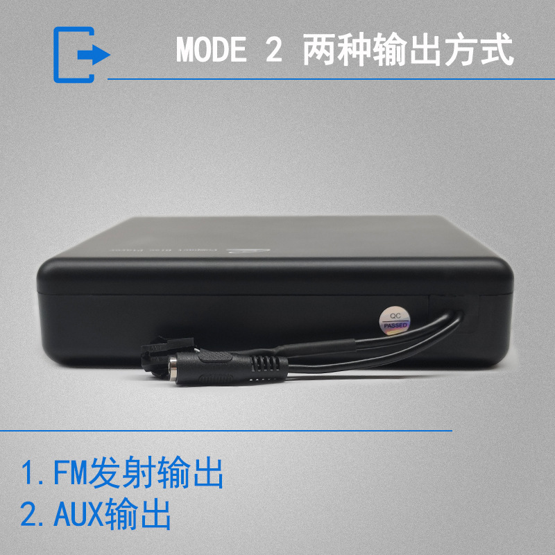 Car-Mounted Inhalation-Type Usb-Connected Cd Player with Aux/Fm Transmitter/Usb Output, Plug and Play