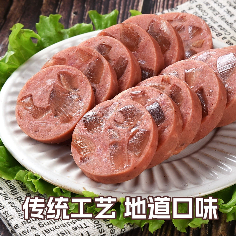 Beef tendon sausage meat sausage ham sausage refreshing Russian sausage open bag ready-to-eat cooked food breakfast 180g