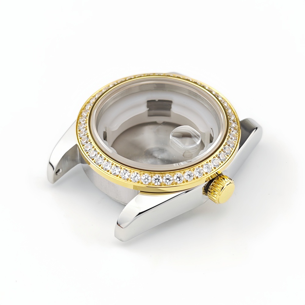 Nh05 Watch Case Manufacturer Supplies Light Luxury Women's Diamond-Encrusted Full Diamond Bezel Mechanical Watch Modification Parts 31 Women's Watch