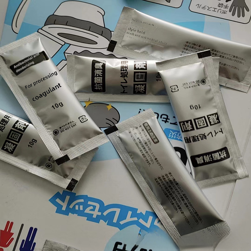 Degradable simple toilet urine coagulant urine curing portable urine coagulant mobile toilet coagulant