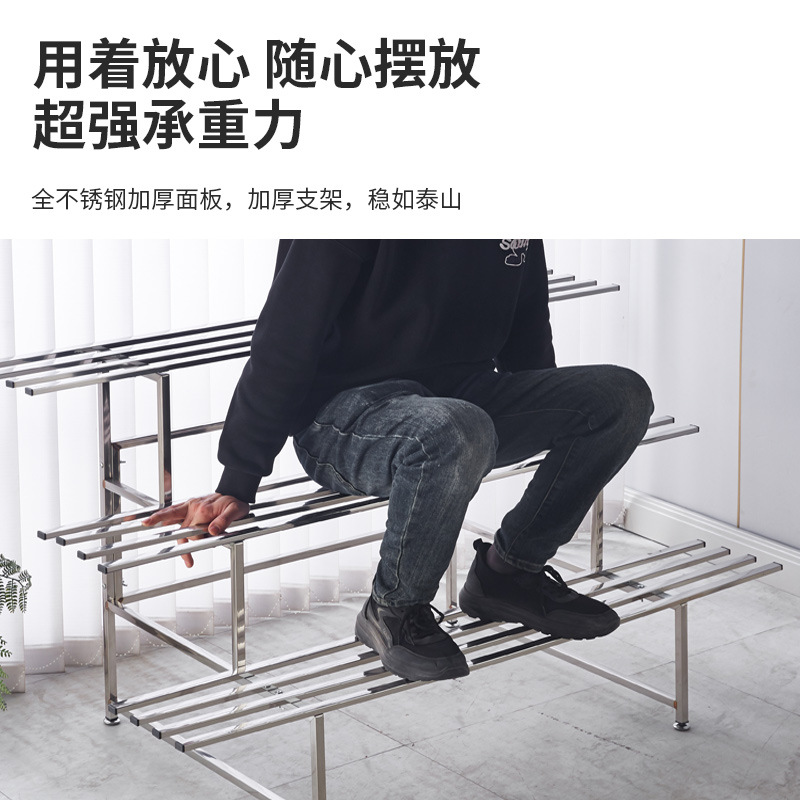 Stainless Steel Flower Rack Thickened Stepped Balcony Indoor and Outdoor Storage Rack Simple Storage Rack Display Rack
