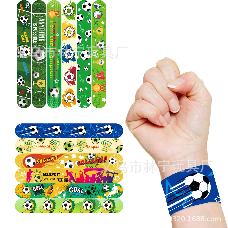 Браслет с футбольной темой на праздник, подарки для вечеринки, 12 футбольных патов