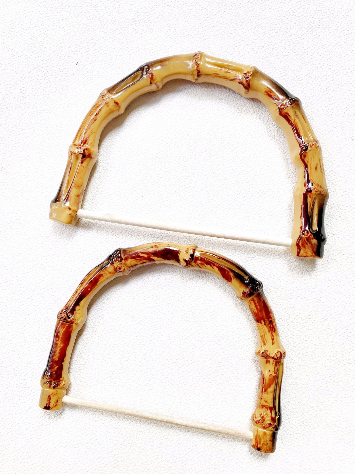 Spot wholesale simulation plastic bamboo handle diy hand woven bag handle