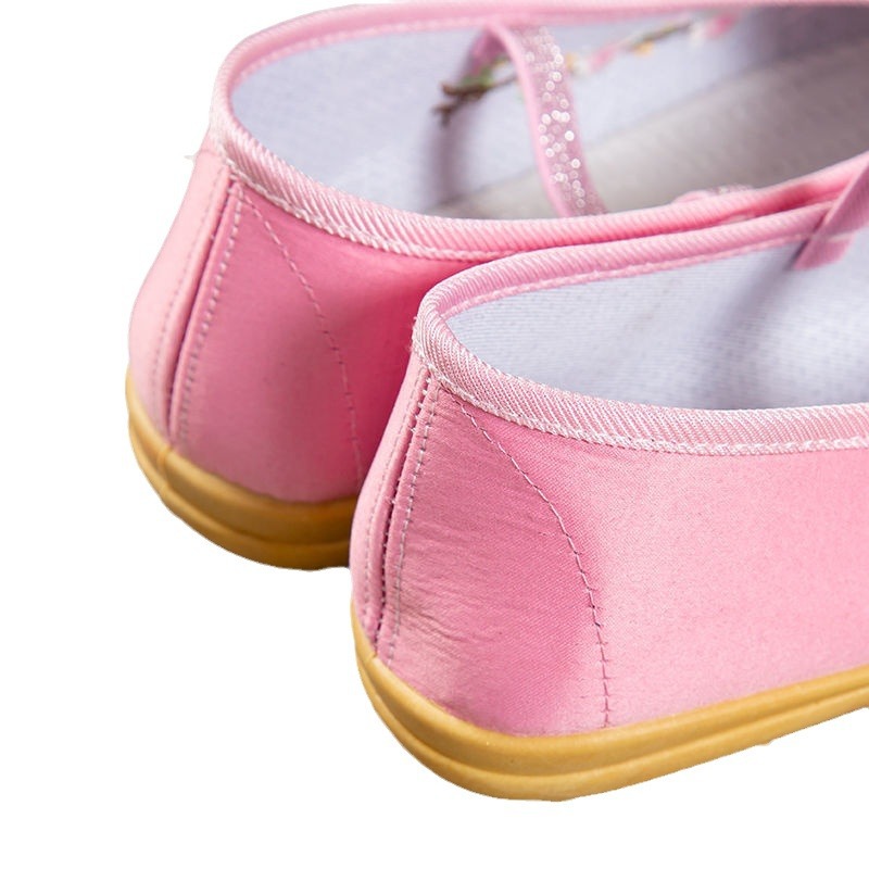 Old Beijing Cloth Shoes Girls Embroidered Shoes Flower Autumn Ethnic Style Antique Shoes Women's Hanfu Ancient Clothes Adult Hanfu Shoes Girls