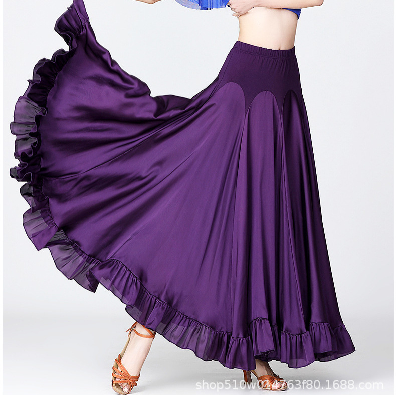 GB Modern Dance Skirt Ballroom Dance Practice Dress Ball Dress Performance Dress Waltz Dress Big Swing Dress