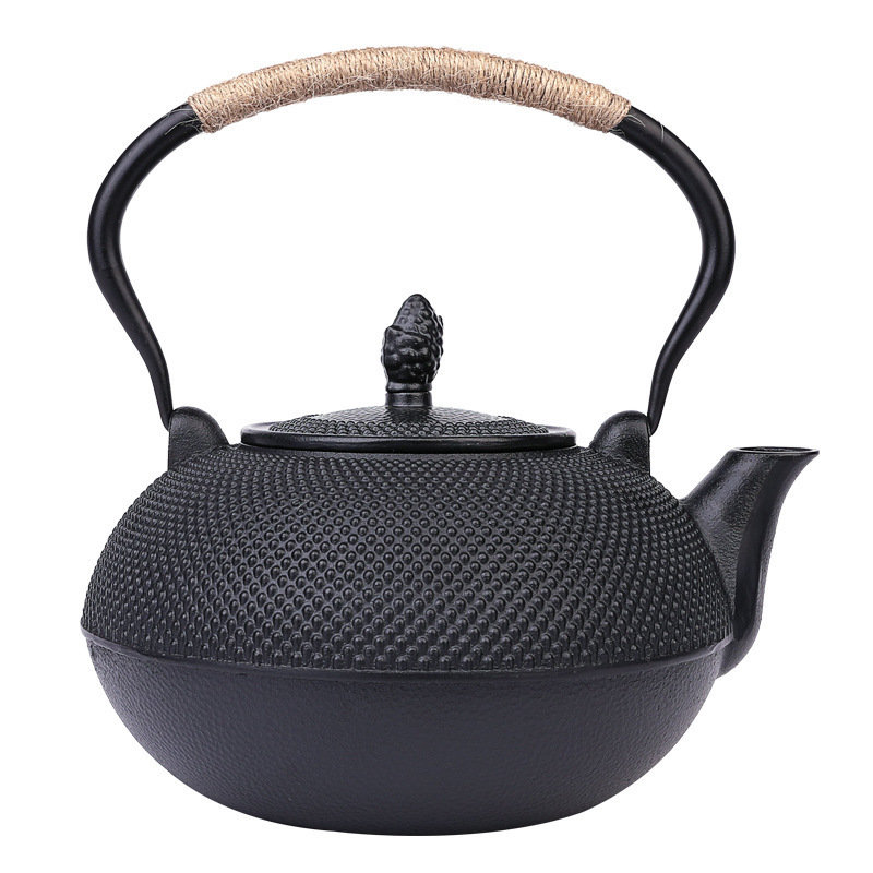 Cross-border explosion cast iron pot outdoor oven tea kettle matte enamel small Ding cast iron kettle wholesale custom