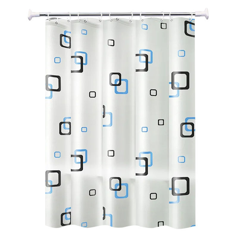 Cross-border foreign trade shower curtain waterproof mildew-proof peva shower curtain toilet non-perforated bathroom partition curtain hanging curtain