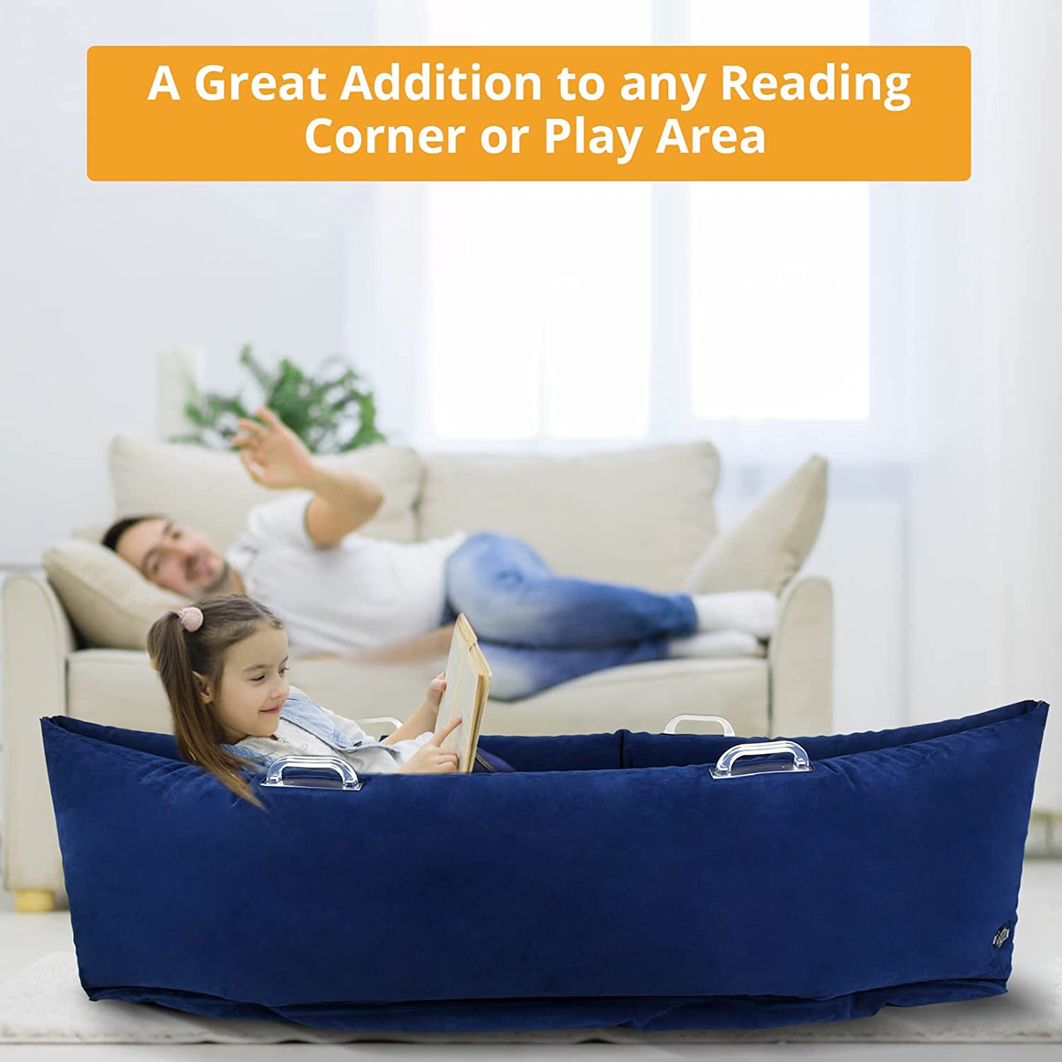 Spot Inflatable Embrace Pod Lazy Sofa Comfortable Flocking Pea Pod Sensory Cushion Recliner Inflatable Sofa