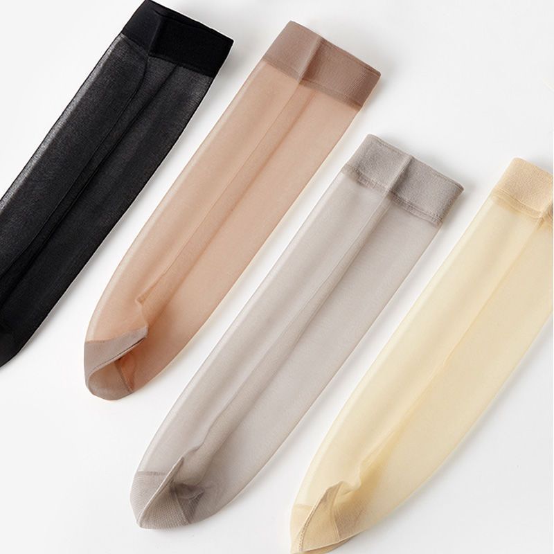 Zhuji Crystal Socks Women's Thin Summer Anti-Snatch Flesh-Colored Velvet Transparent Wear-Resistant Spring & Fall Style