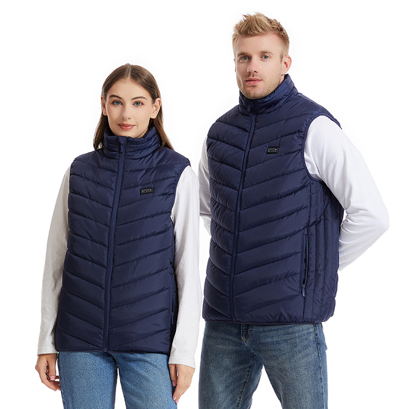 Cross-border New Heating Vest with Vertical Collar for Lovers Heating Vest for Men and Women Can Wear Plus Size Intelligent Warm Clothes