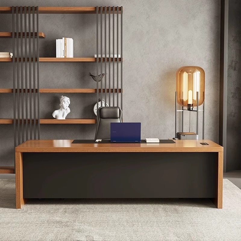 Simple Modern Solid Wood Office Desk Boss Desk Creative Manager Office Computer Desk Storage Desk